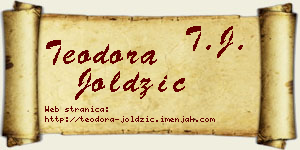 Teodora Joldžić vizit kartica